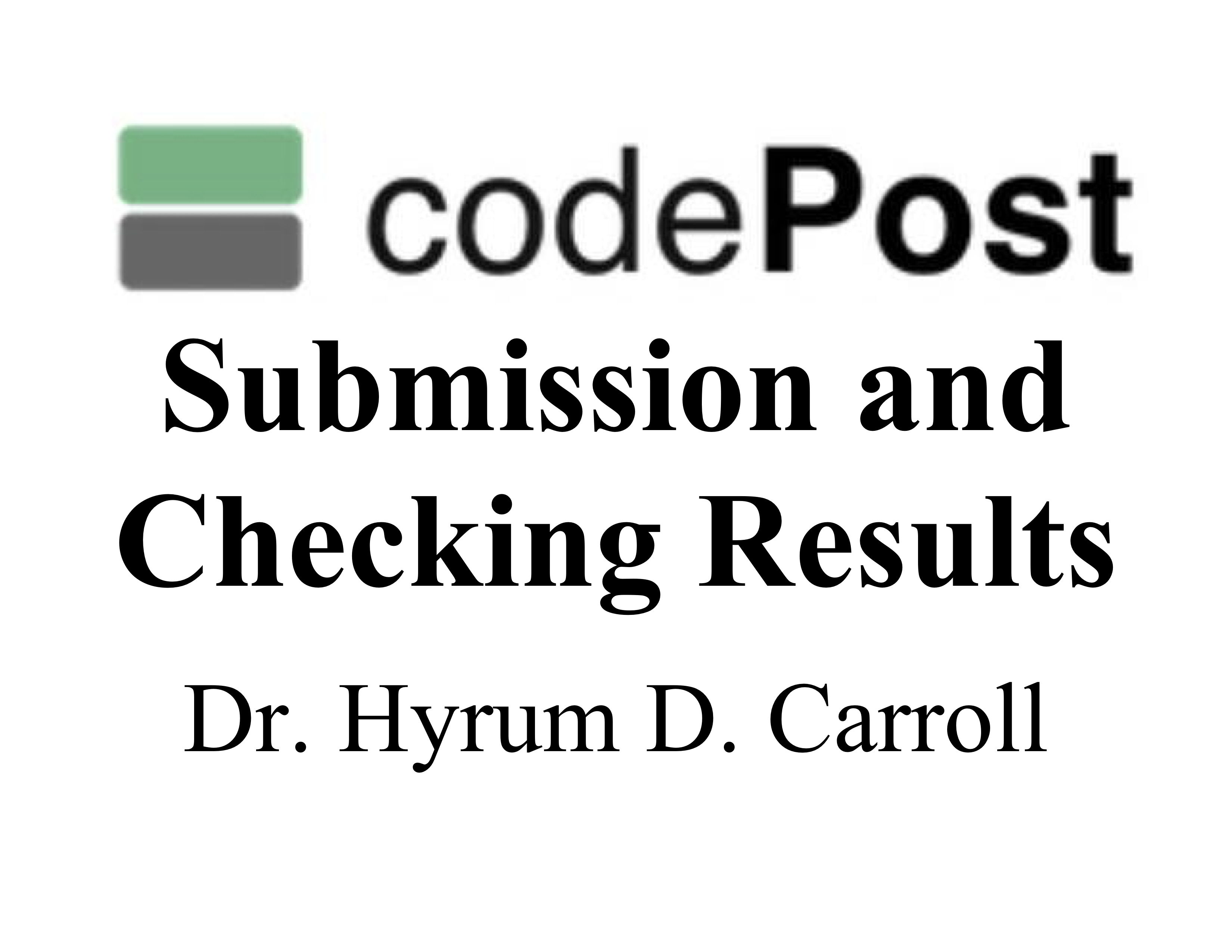 YouTube video: codePost: Submission and Checking Results Thumbnail