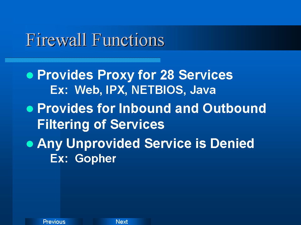 Firewall Functions